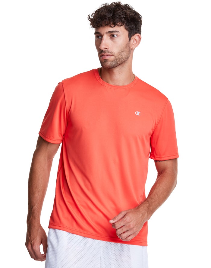 Champion Mens T-Shirt NZ - Double Dry® Orange ( 7614-IKFGN )